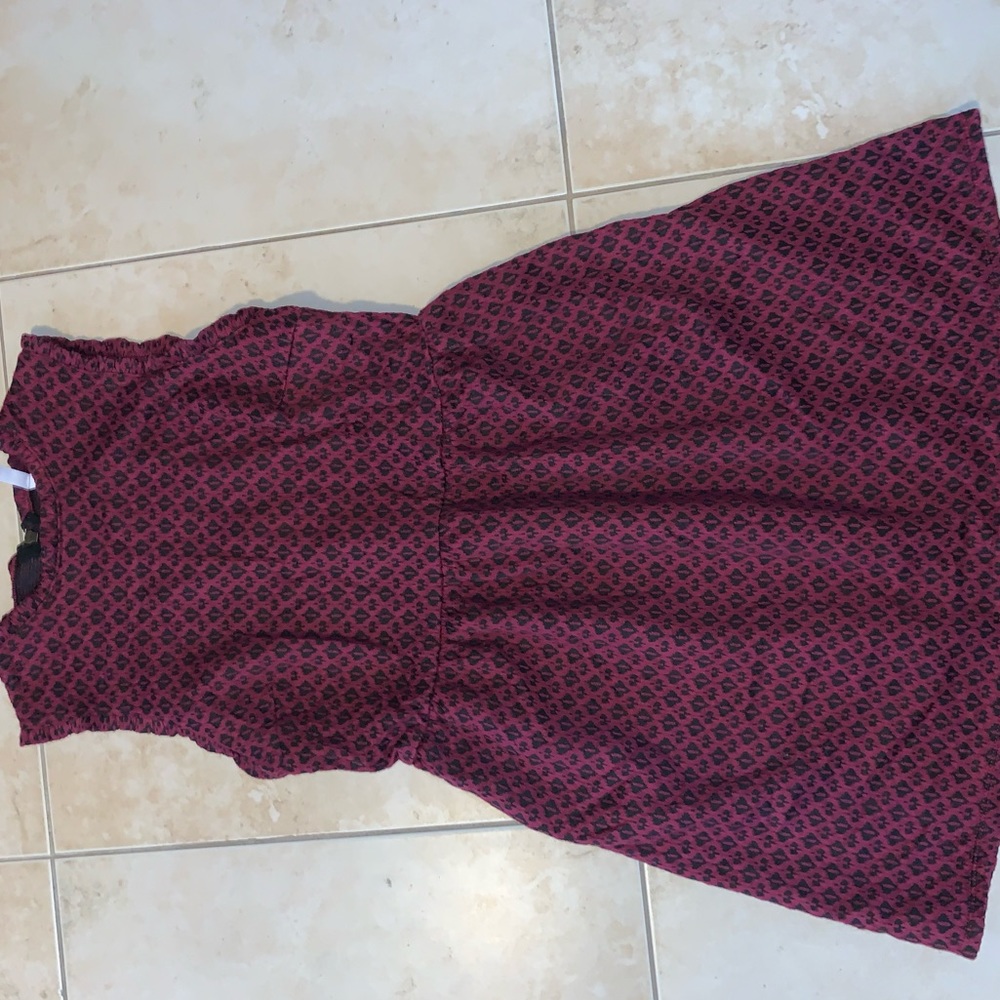 Maroon Patterned dress